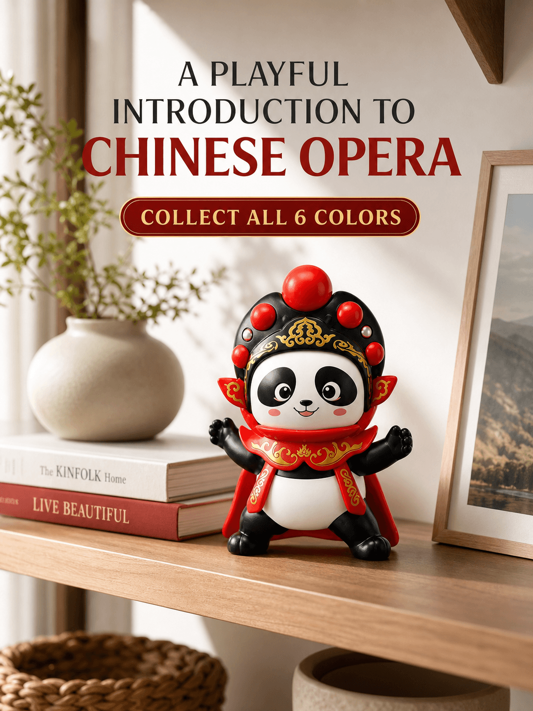 Sichuan Opera Face-Changing Panda Plush Toy | Interactive Kung Fu Doll with 4 Masks | Chinese Culture Gift for Kids | Chengdu Souvenir Autism-Friendly Sensory Toy