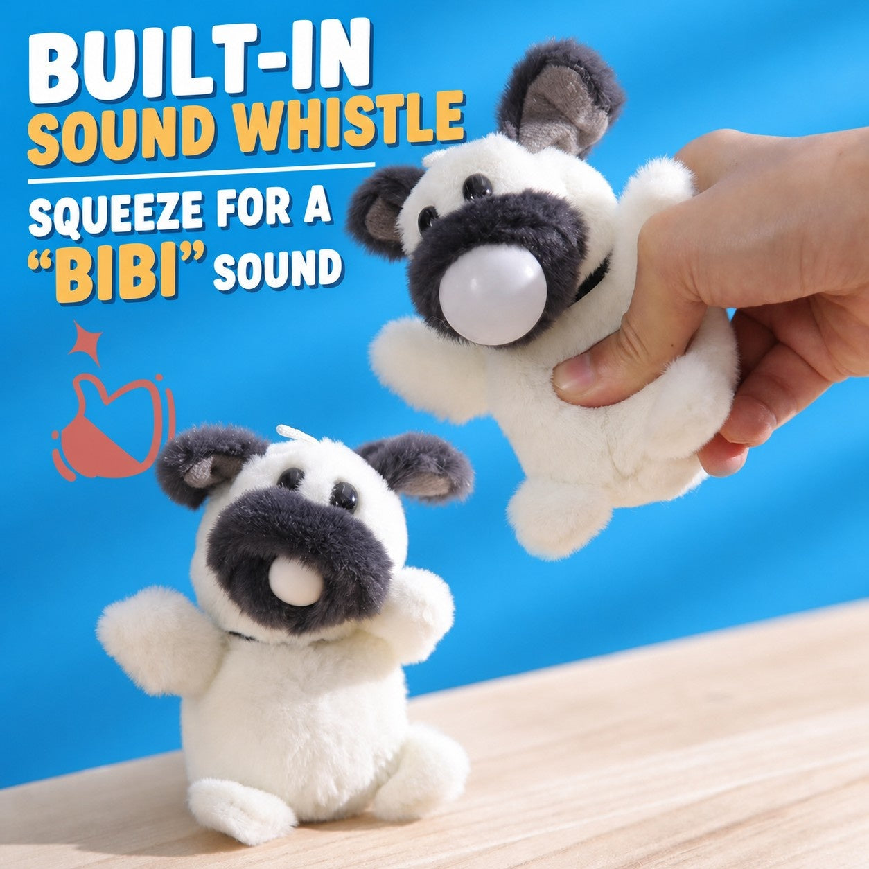 Perrito de Peluche con Cordón – Llavero de Perro con Cola Vibrante y Sonido de Ladrido, Peluche Suave Antiestrés para Bolso, Bonito Regalo Interactivo para Niñas, Niños y Adolescentes