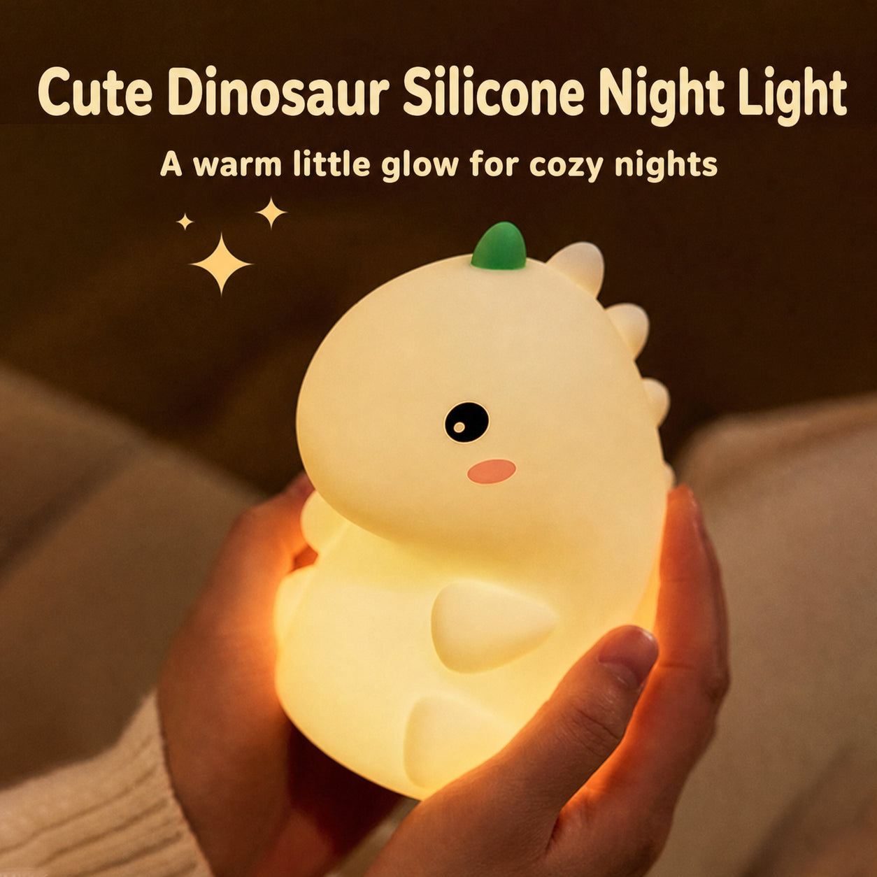 Baby Night Light with Auto-Off Timer – Soft Silicone Touch Lamp for Kids’ Bedroom, Sleep Training Aid with Warm Amber Glow, USB Rechargeable Portable Nursery Lamp (Safe for Newborns)