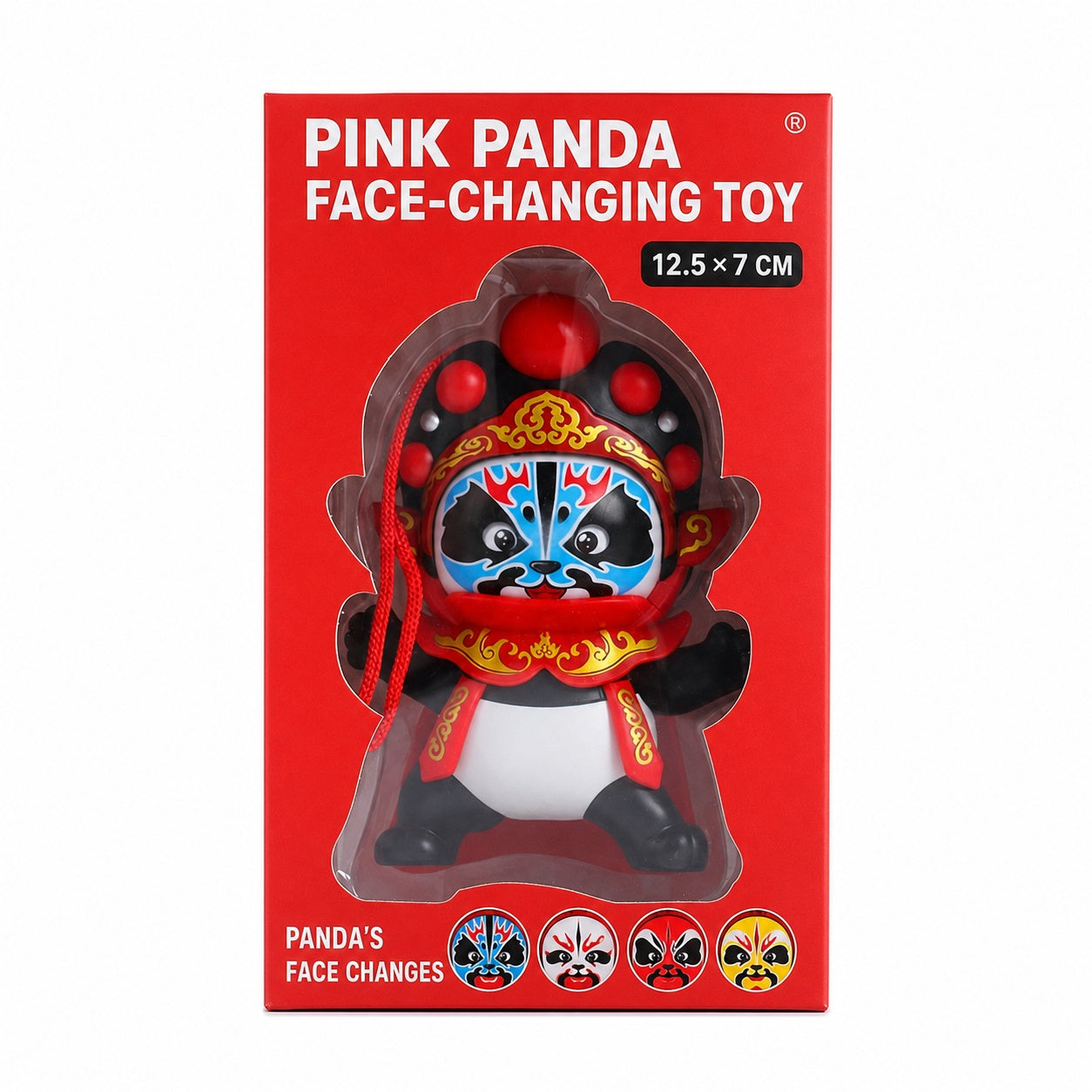 Sichuan Opera Face-Changing Panda Plush Toy | Interactive Kung Fu Doll with 4 Masks | Chinese Culture Gift for Kids | Chengdu Souvenir Autism-Friendly Sensory Toy
