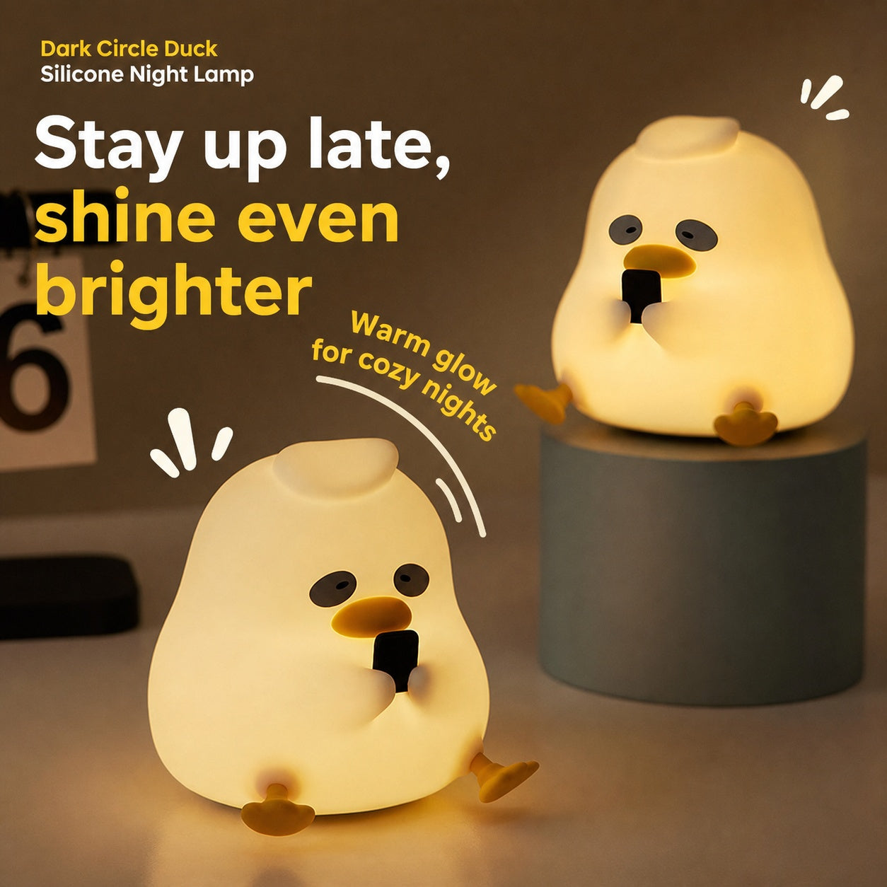 Baby Night Light with Auto-Off Timer – Soft Silicone Touch Lamp for Kids’ Bedroom, Sleep Training Aid with Warm Amber Glow, USB Rechargeable Portable Nursery Lamp (Safe for Newborns)