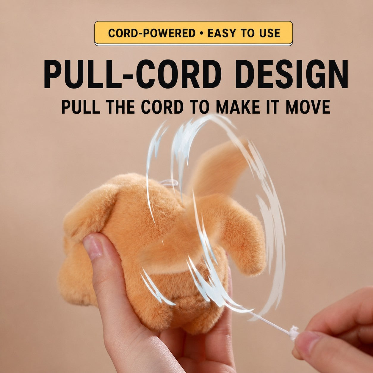 Pull-String Plush Puppy Toy – Wagging Tail & Barking Sound Dog Keychain, Stress Relief Soft Stuffed Animal Bag Charm, Interactive Cute Gift for Girls Boys Teens