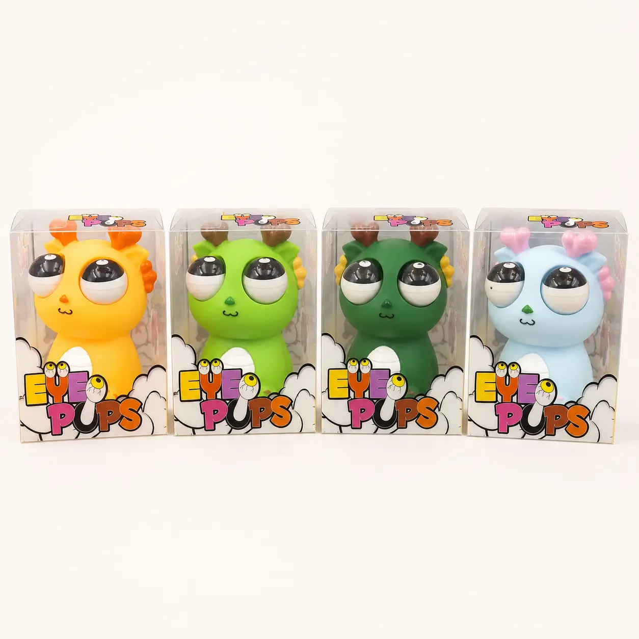 Juguete blando de dragón con ojos saltones – Juguete sensorial antiestrés para niños y adultos