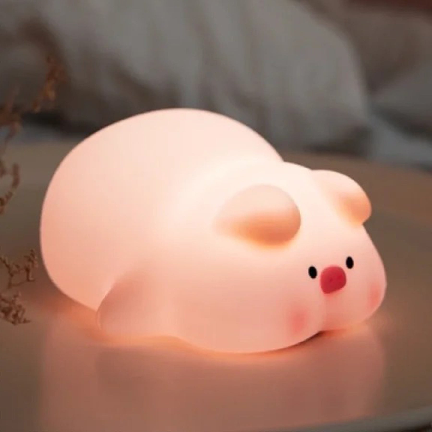 Baby Night Light with Auto-Off Timer – Soft Silicone Touch Lamp for Kids’ Bedroom, Sleep Training Aid with Warm Amber Glow, USB Rechargeable Portable Nursery Lamp (Safe for Newborns)