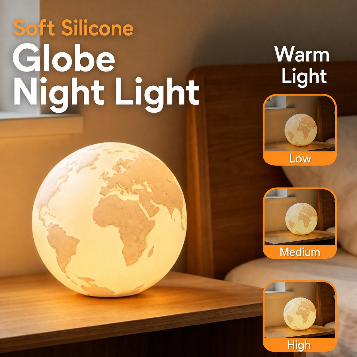 Panda Silicone Touch Night Light – Eye-Care Bedside Lamp for Kids with Auto-Off Timer, Soft Warm Glow for Sleep Training, USB Rechargeable Cute Desk Decor, Perfect Birthday Gift