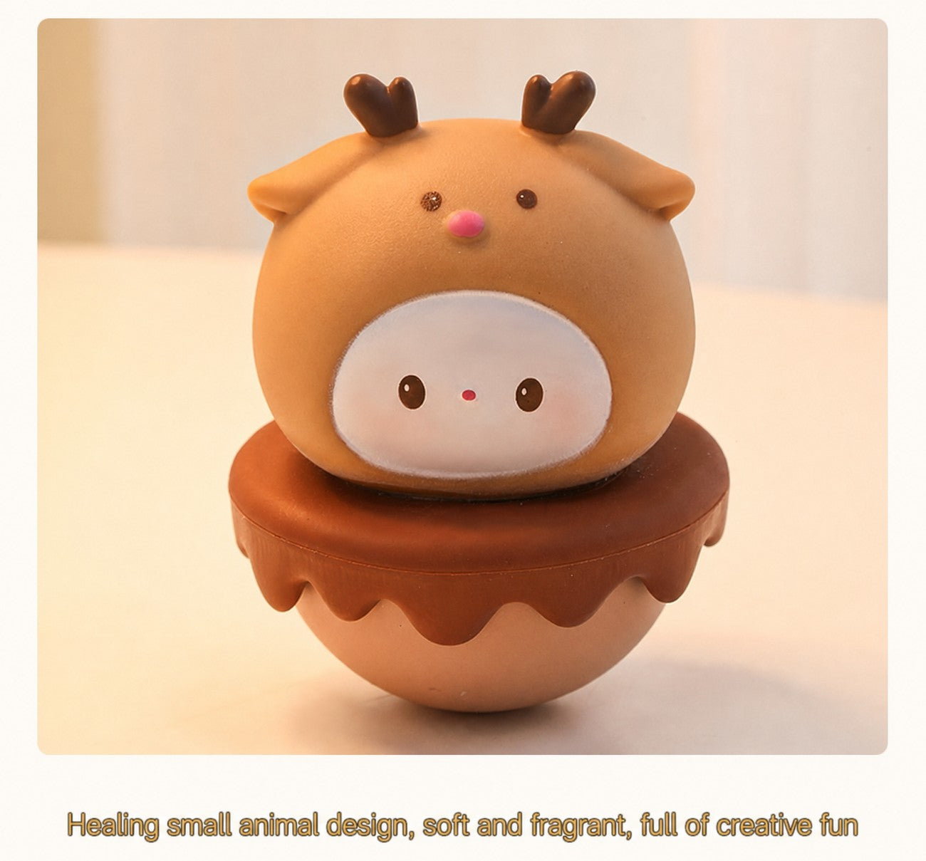 Aesthetic Tumbler Desk Decor – Cute Wobble Figurine for Office Desk Setup, Mini Stress Relief Toy with Pastel Colors, Instagram-Worthy Decor for Girls, Unique Birthday Gift for Best Friend