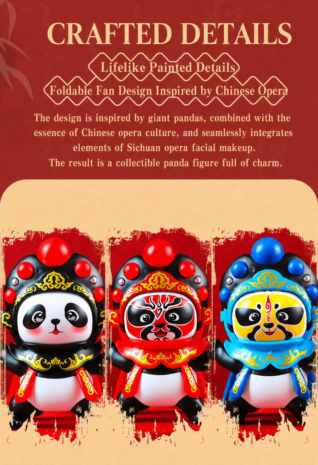 Sichuan Opera Face-Changing Panda Plush Toy | Interactive Kung Fu Doll with 4 Masks | Chinese Culture Gift for Kids | Chengdu Souvenir Autism-Friendly Sensory Toy
