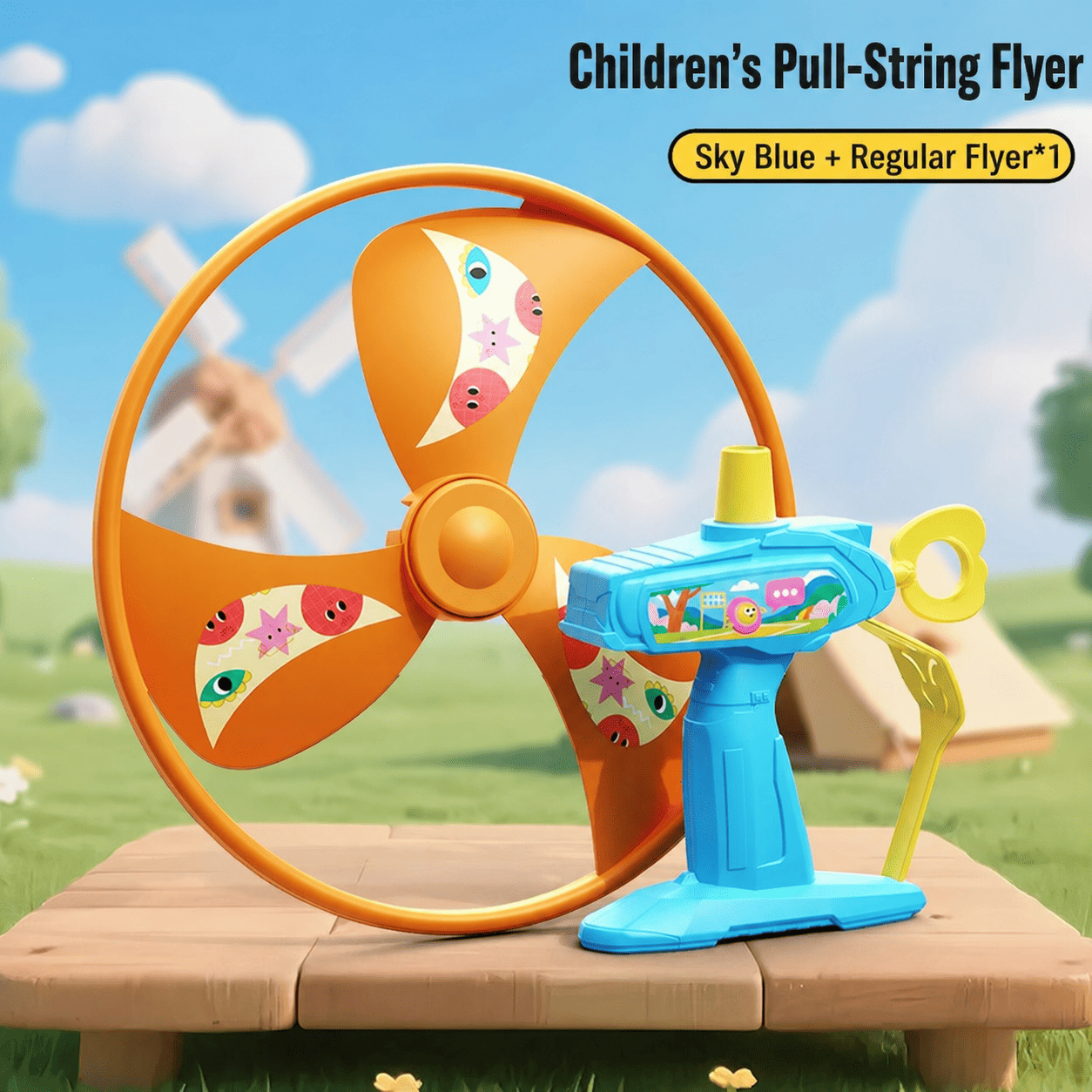 Juguete de Disco Volador con Cuerda para Niños, Lanzador de Ovni Giratorio Manual para Juegos al Aire Libre en el Parque y Recuerdos de Fiesta
