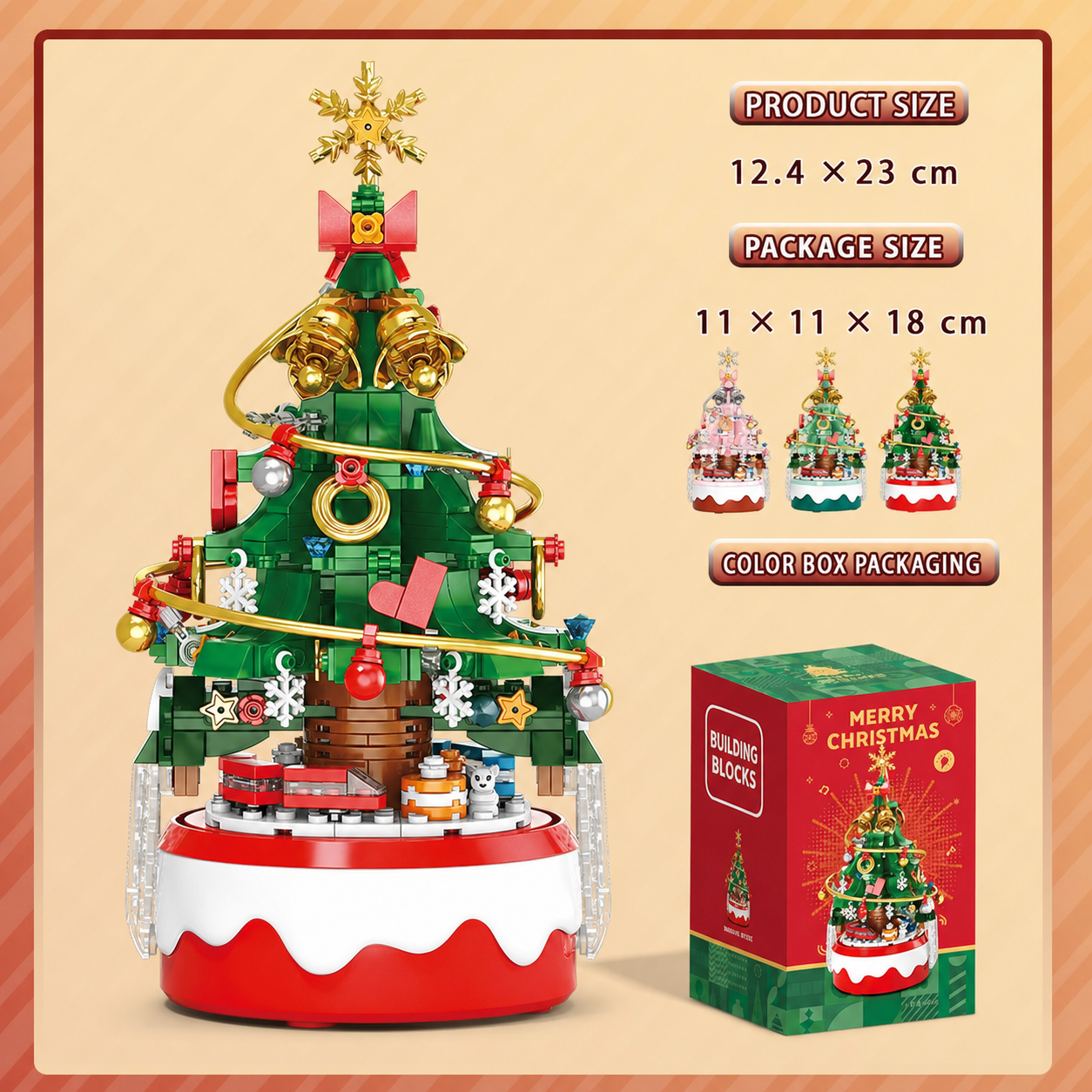 Christmas Gift Building Blocks Sweet House Santa Claus Cartoon Figure Educational Toy for Kids Creative Puzzle Assembly Set Holiday Present