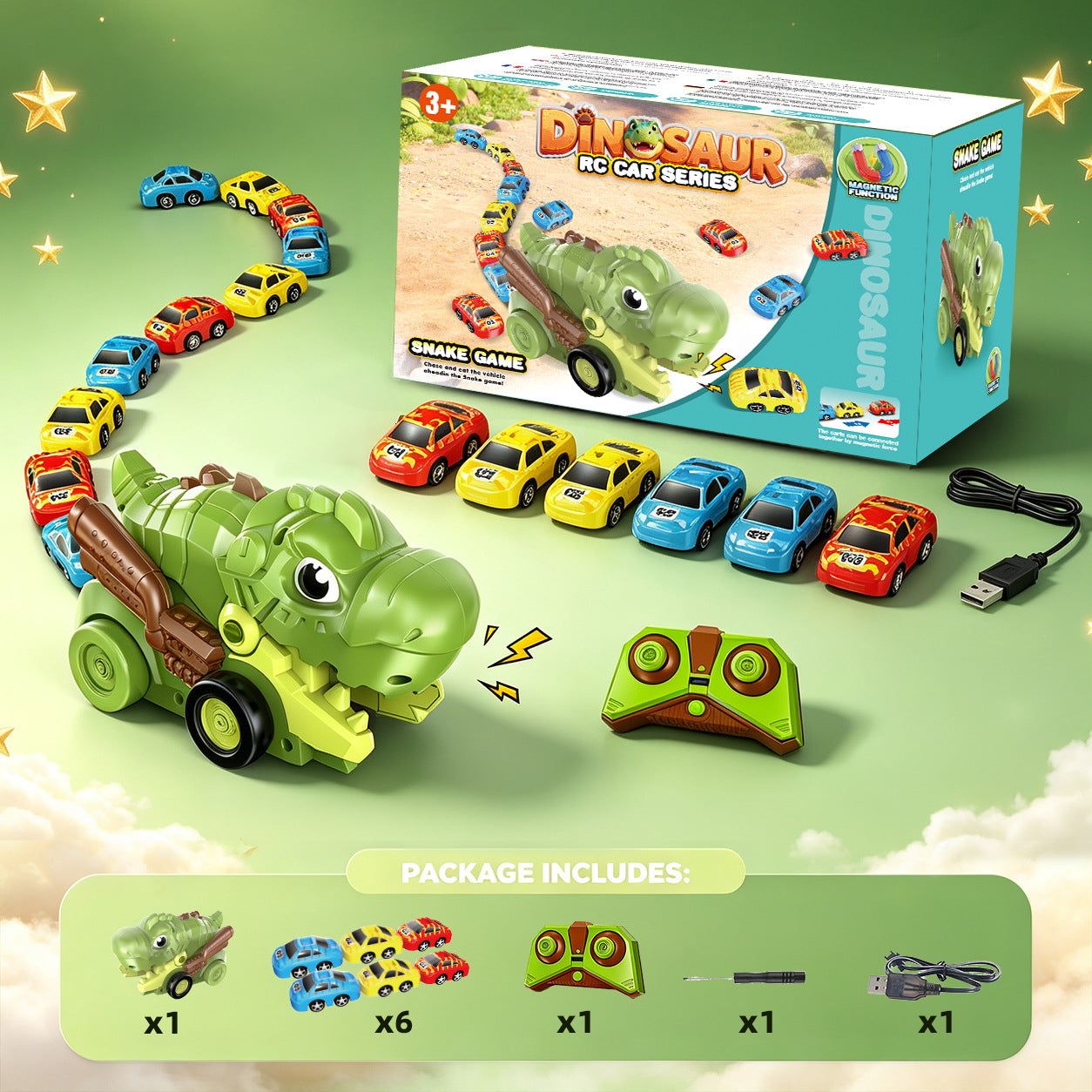 Coche magnético come-unicornios teledirigido – Juguete interactivo de carreras para 2 jugadores