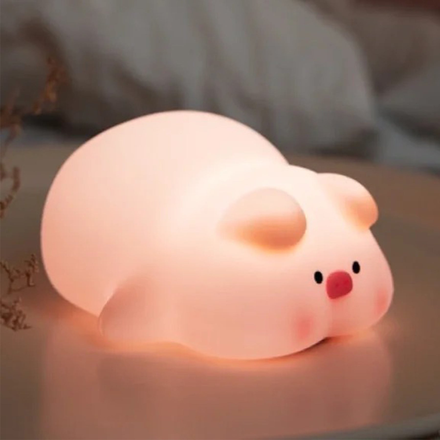Baby Night Light with Auto-Off Timer – Soft Silicone Touch Lamp for Kids’ Bedroom, Sleep Training Aid with Warm Amber Glow, USB Rechargeable Portable Nursery Lamp (Safe for Newborns)
