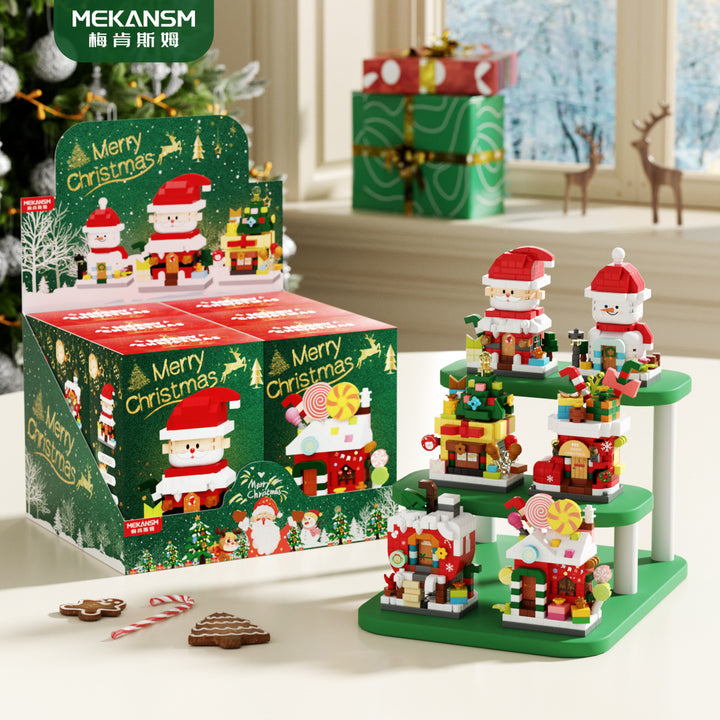 Bloques de construcción de regalo de Navidad Casa dulce Santa Claus Figura de dibujos animados Juguete educativo para niños Conjunto de ensamblaje de rompecabezas creativo Regalo de vacaciones
