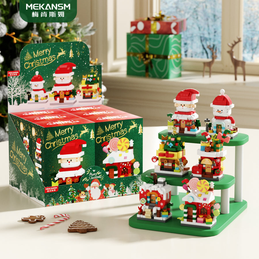 Bloques de construcción de regalo de Navidad Casa dulce Santa Claus Figura de dibujos animados Juguete educativo para niños Conjunto de ensamblaje de rompecabezas creativo Regalo de vacaciones