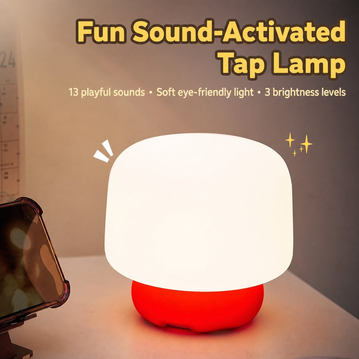 Baby Night Light with Auto-Off Timer – Soft Silicone Touch Lamp for Kids’ Bedroom, Sleep Training Aid with Warm Amber Glow, USB Rechargeable Portable Nursery Lamp (Safe for Newborns)