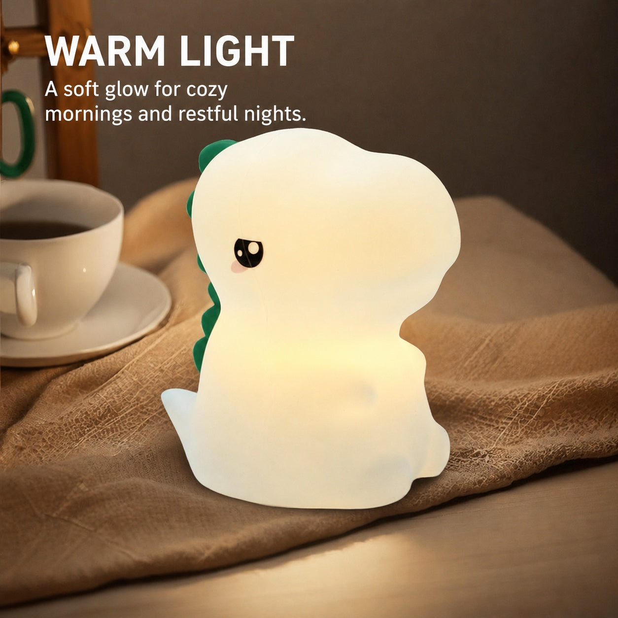 Panda Silicone Touch Night Light – Eye-Care Bedside Lamp for Kids with Auto-Off Timer, Soft Warm Glow for Sleep Training, USB Rechargeable Cute Desk Decor, Perfect Birthday Gift