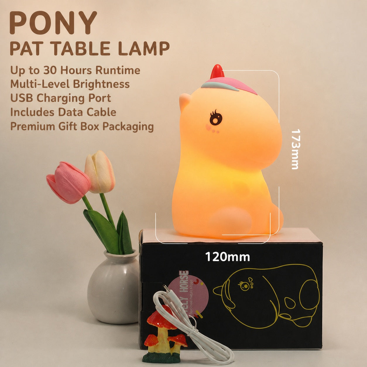 Panda Silicone Touch Night Light – Eye-Care Bedside Lamp for Kids with Auto-Off Timer, Soft Warm Glow for Sleep Training, USB Rechargeable Cute Desk Decor, Perfect Birthday Gift