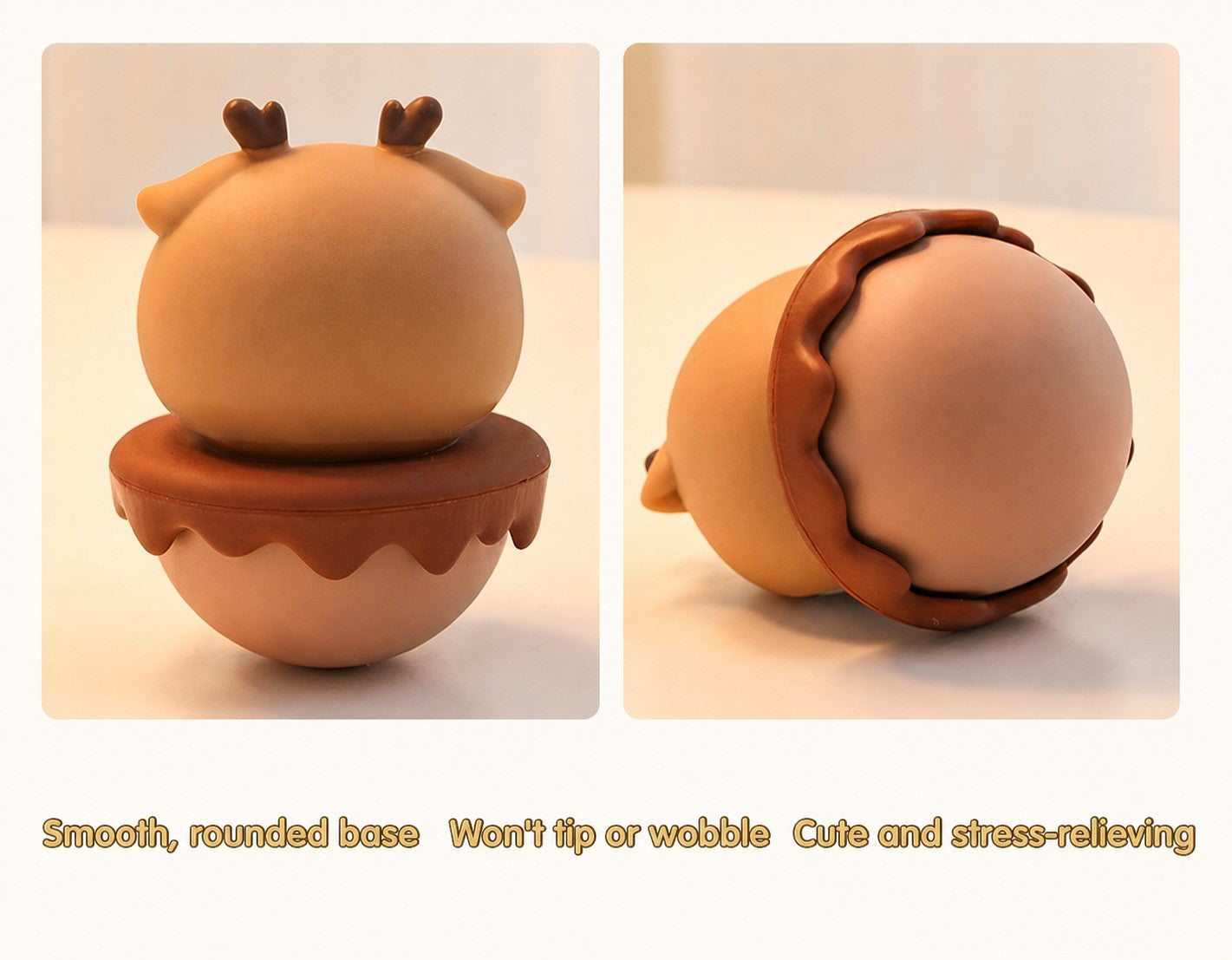 Aesthetic Tumbler Desk Decor – Cute Wobble Figurine for Office Desk Setup, Mini Stress Relief Toy with Pastel Colors, Instagram-Worthy Decor for Girls, Unique Birthday Gift for Best Friend