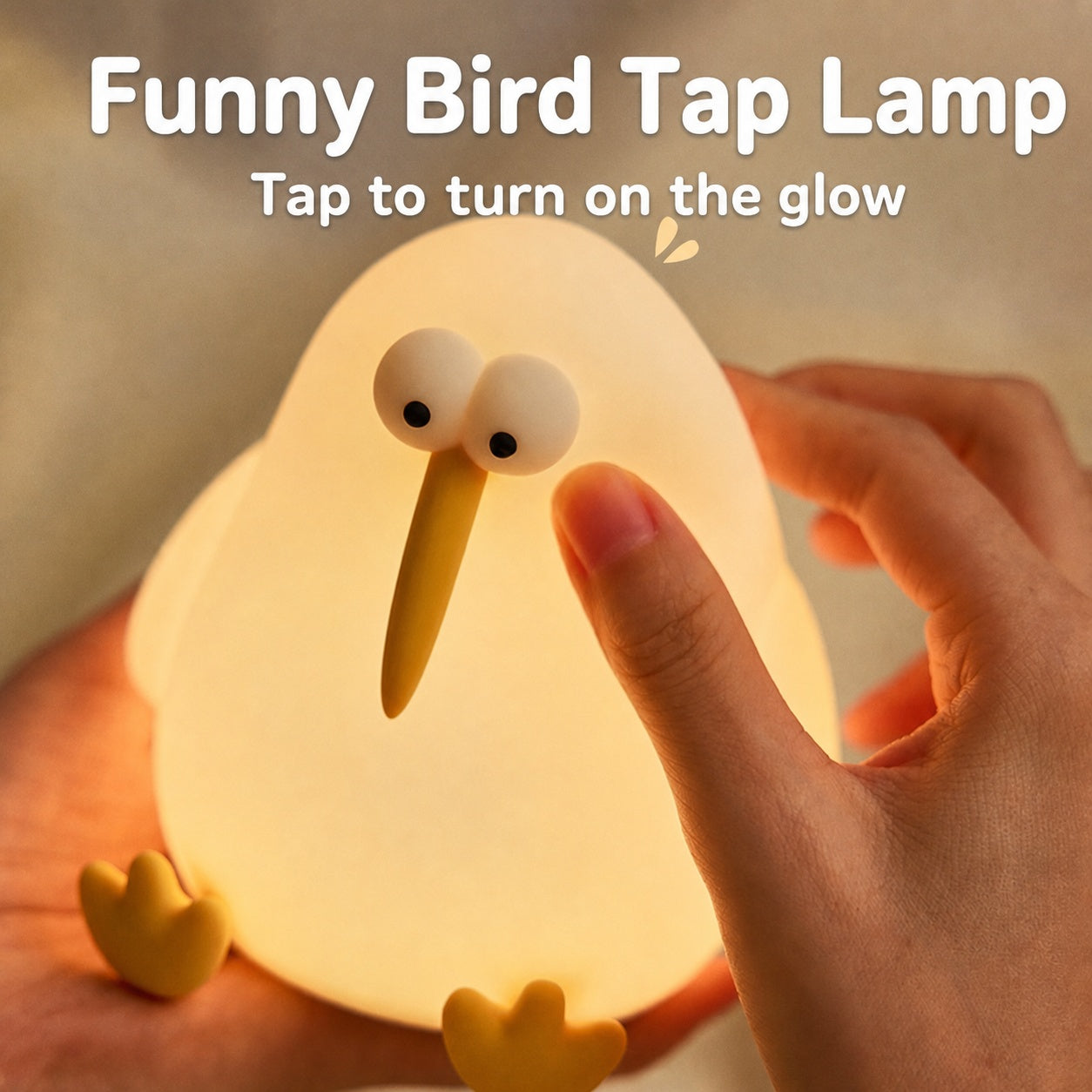 Baby Night Light with Auto-Off Timer – Soft Silicone Touch Lamp for Kids’ Bedroom, Sleep Training Aid with Warm Amber Glow, USB Rechargeable Portable Nursery Lamp (Safe for Newborns)