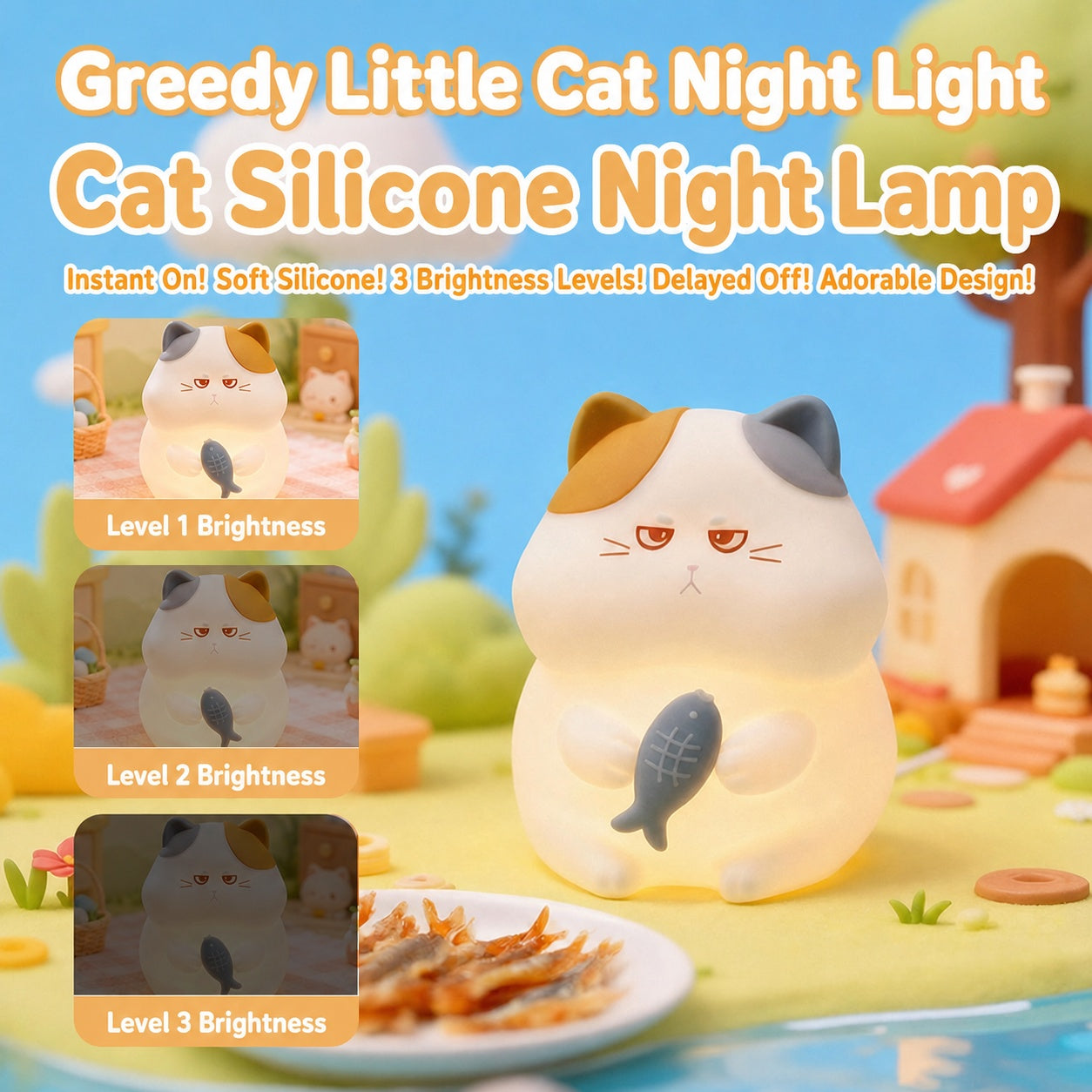 Panda Silicone Touch Night Light – Eye-Care Bedside Lamp for Kids with Auto-Off Timer, Soft Warm Glow for Sleep Training, USB Rechargeable Cute Desk Decor, Perfect Birthday Gift