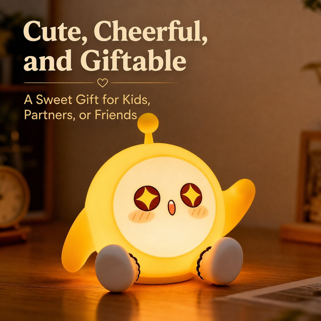 Panda Silicone Touch Night Light – Eye-Care Bedside Lamp for Kids with Auto-Off Timer, Soft Warm Glow for Sleep Training, USB Rechargeable Cute Desk Decor, Perfect Birthday Gift