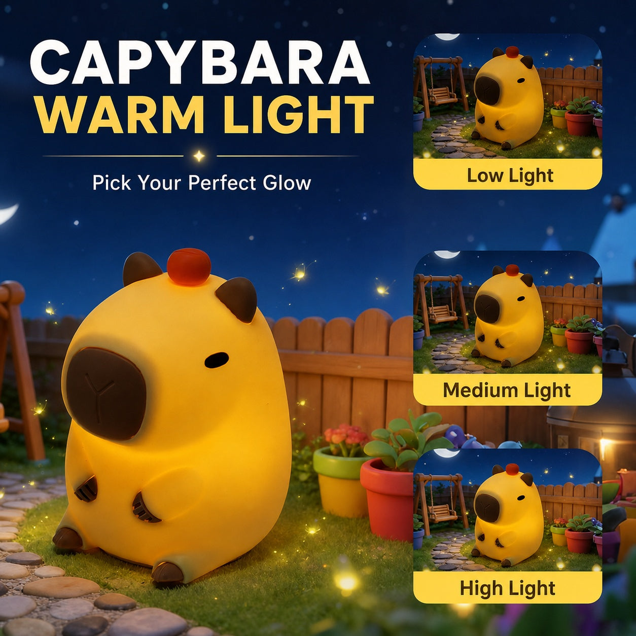 Panda Silicone Touch Night Light – Eye-Care Bedside Lamp for Kids with Auto-Off Timer, Soft Warm Glow for Sleep Training, USB Rechargeable Cute Desk Decor, Perfect Birthday Gift